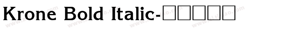 Krone Bold Italic字体转换